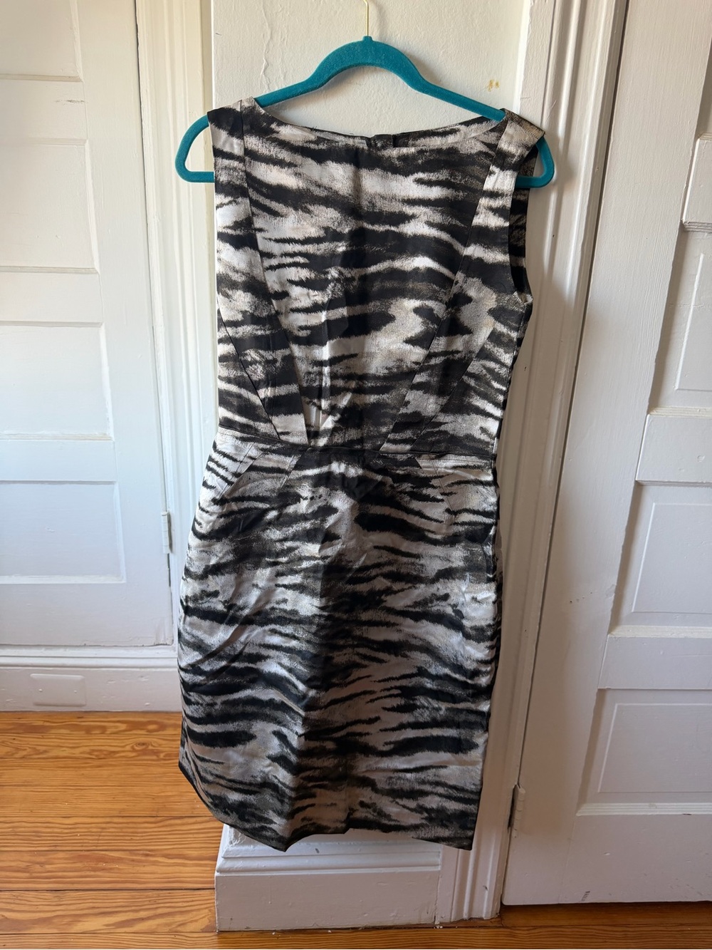 RNEW LANVIN Tiger Print Wool Blend Dress T44 MSP $2,990!